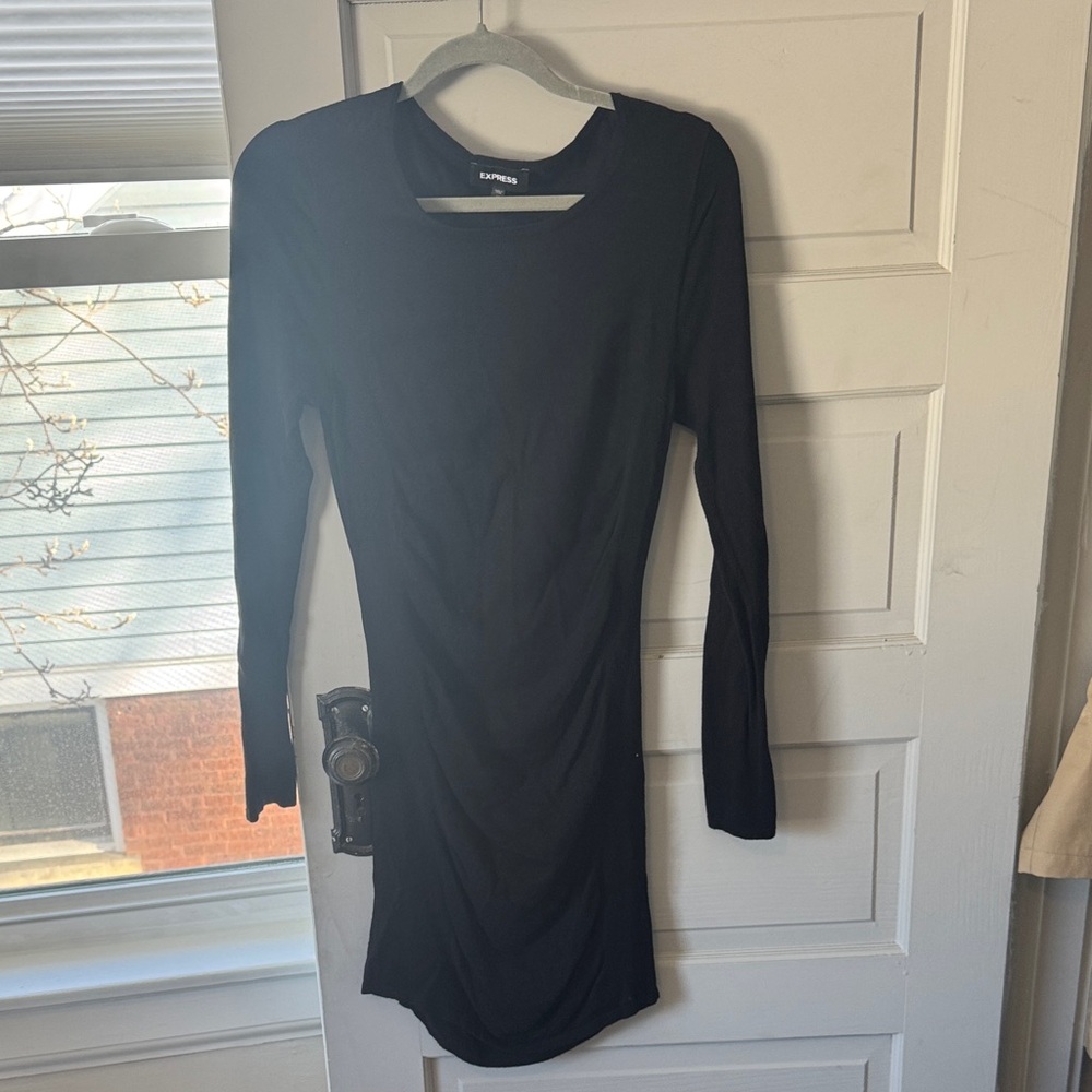 Express Black Long Sleeve Dress